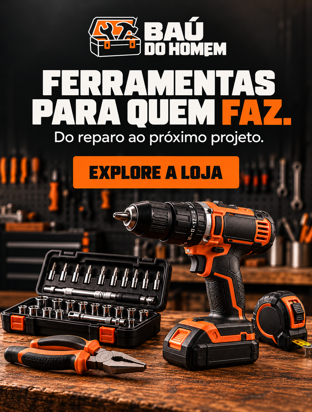 Baú do Homem: ferramenta de verdade para quem faz. Frete grátis para todo o Brasil. Ver ofertas.