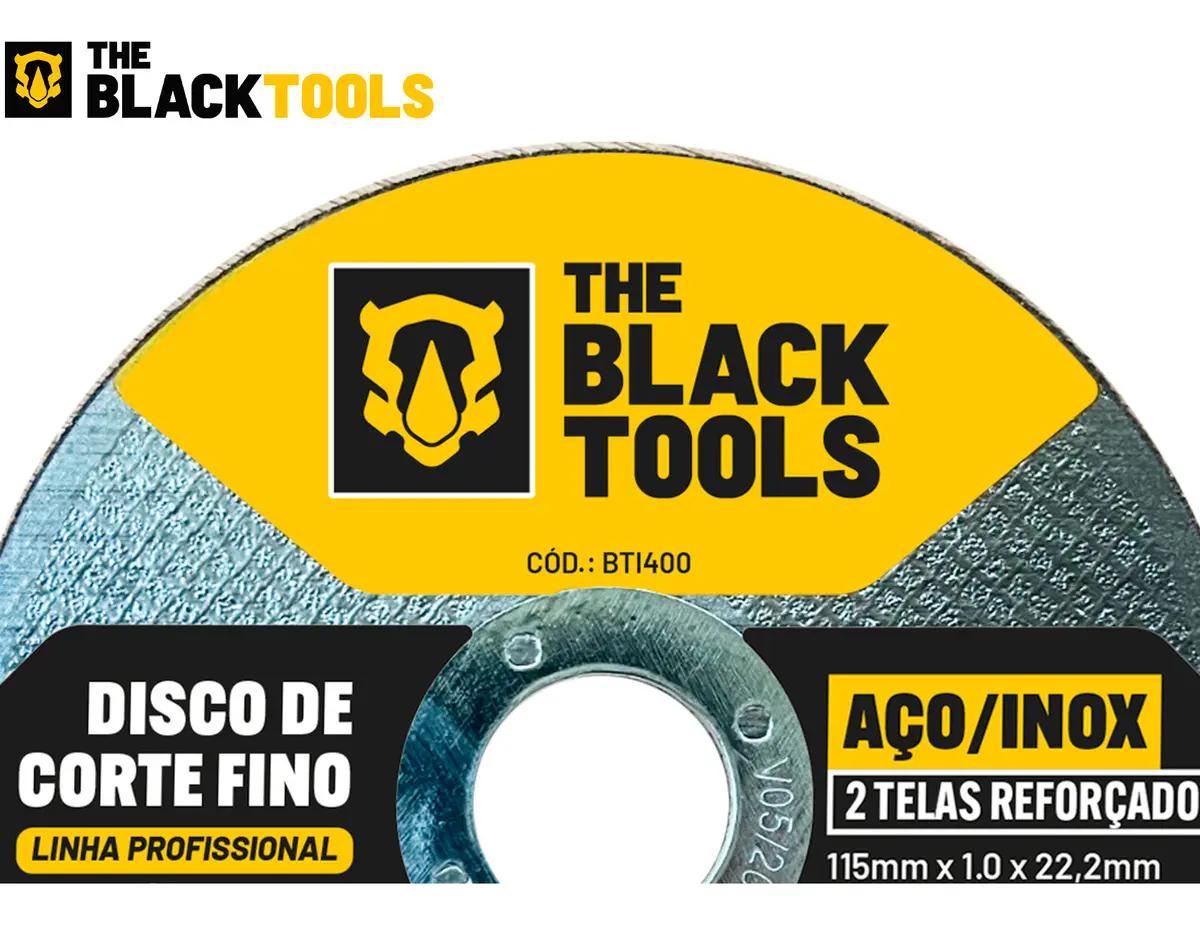 Disco Corte Fino Inox 4.1/2 X 1,0mm Para Esmerilhadeira 100 Peças The Black Tools