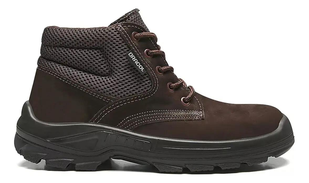Bota Botina Segurança Bracol Sapato Coturno Nobuck Com Ca