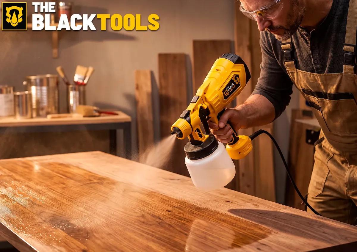Pistola De Pintura E Pulverizadora Elétrica Portátil Hvlp 1.250l C/5 Bicos E Acessórios 600w Tpp150 The Black Tools
