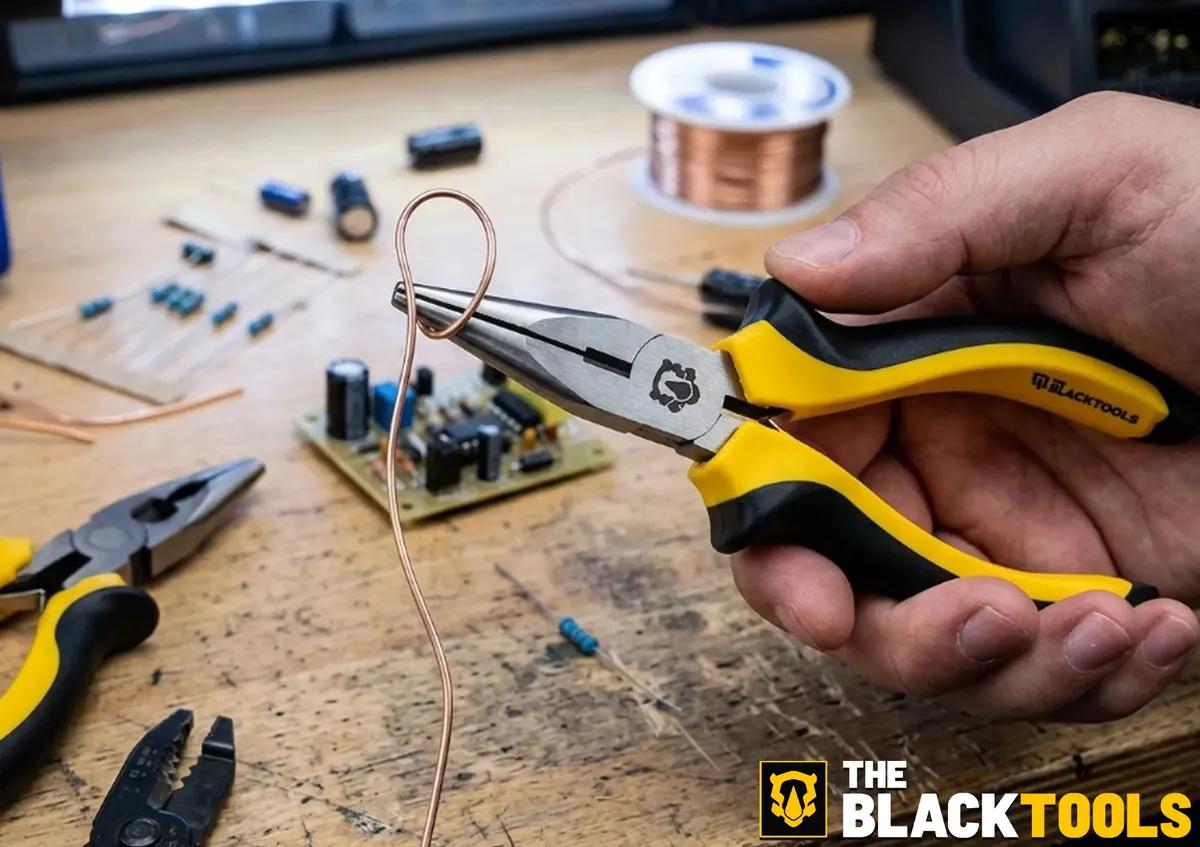 Kit Jogo De Alicates Universal Corte Bico E Pressão 4 Peças Profissional BKA400 The Black Tools