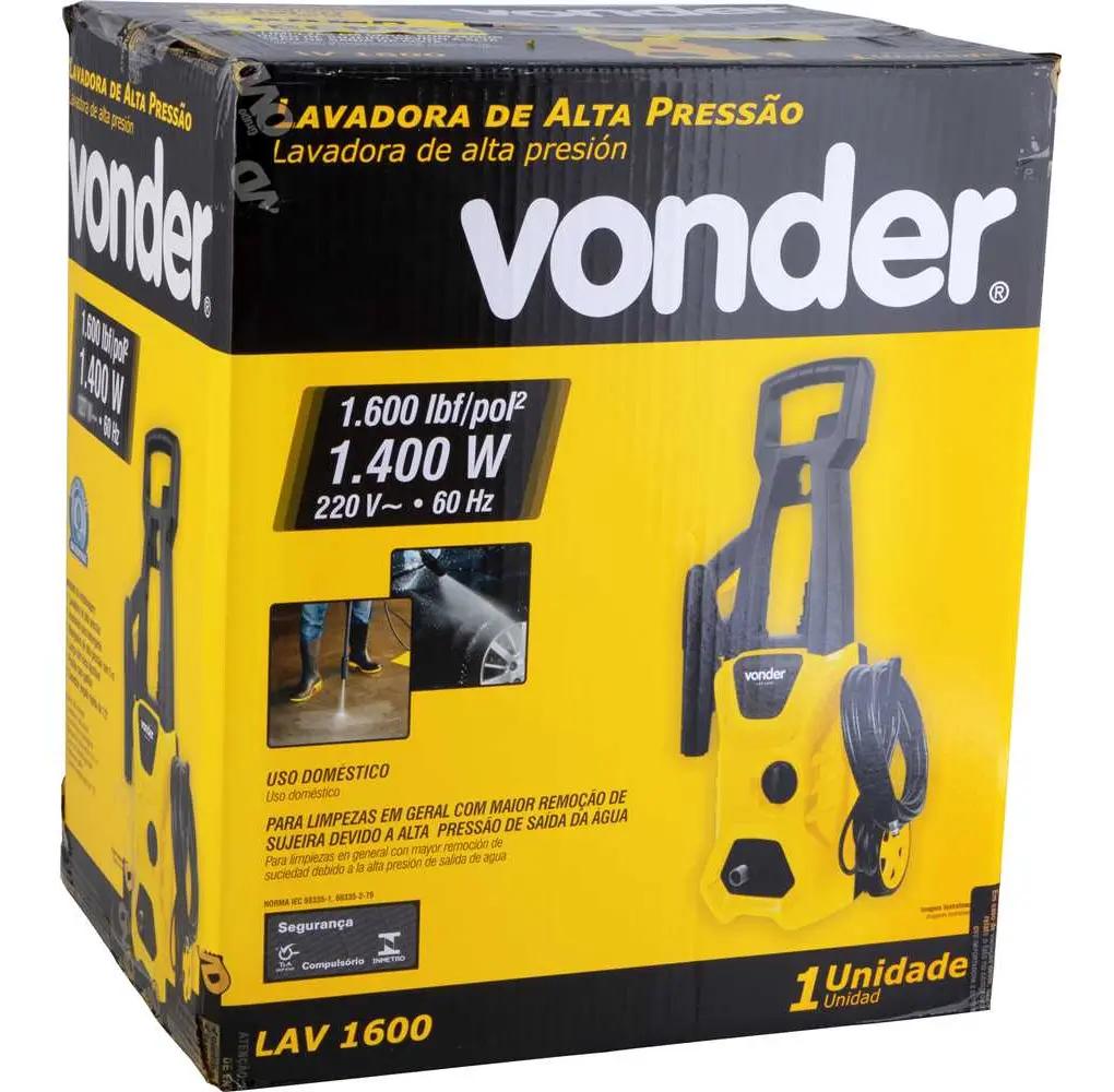 Lavadora De Alta Pressão Lav 1600, 1.600 Lbf/pol² Vonder