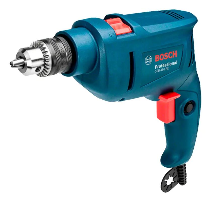 Furadeira De Impacto Bosch Gsb 450 Re 450w Concreto E Metal Cor Azul-escuro Frequência 60