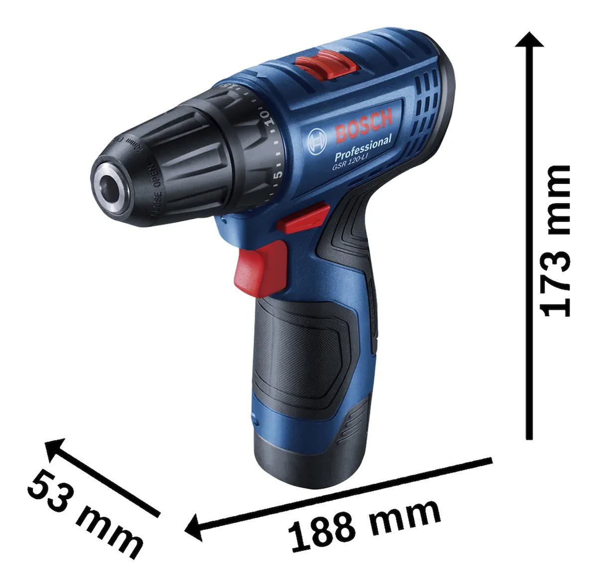 Parafusadeira E Furadeira 3/8 A Bateria Bosch Gsr 120-li
