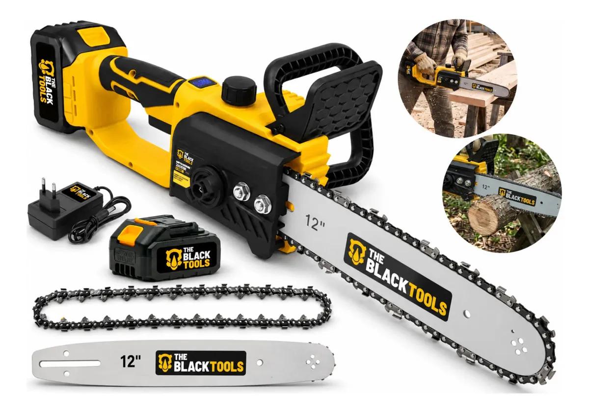 Moto Serra Elétrica 12 Polegadas a Bateria 21V Portátil Recarregável Profissional Para madeiral TCS21B The Black Tools