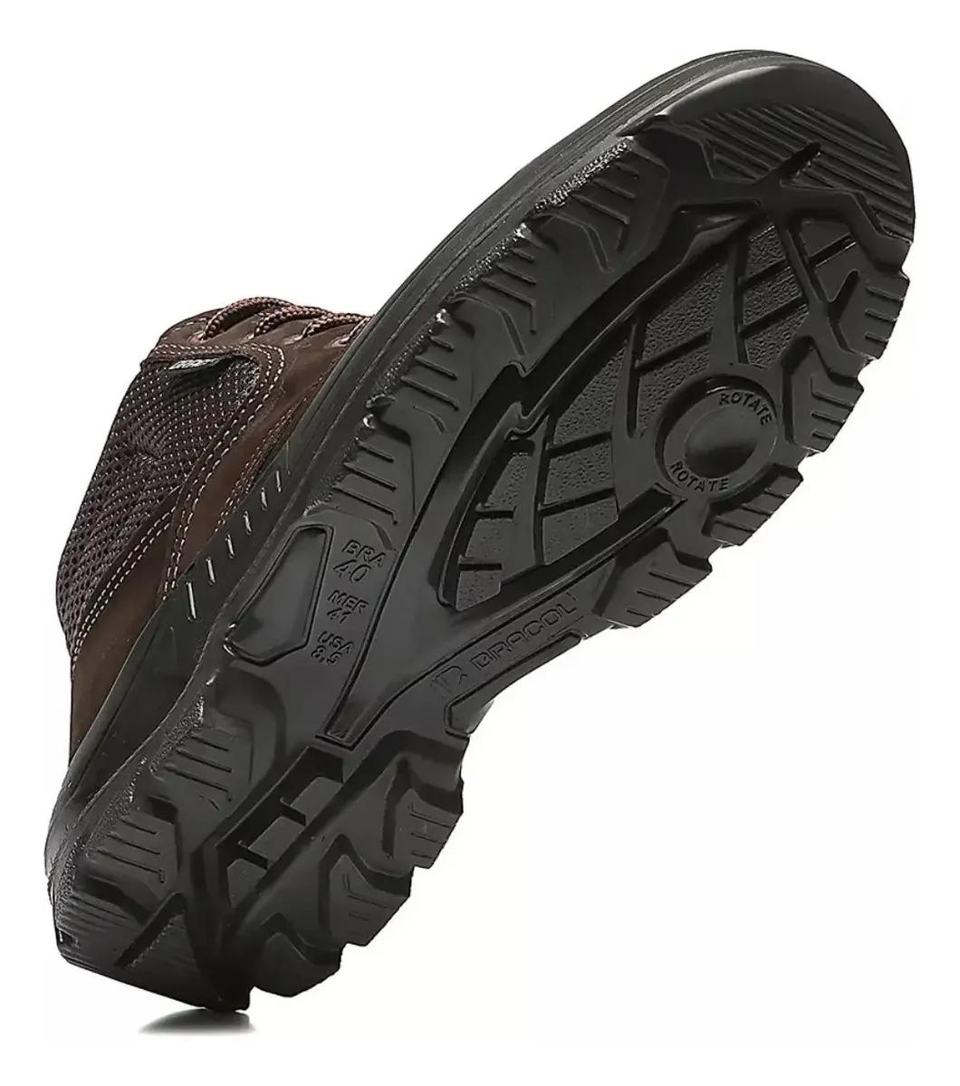 Bota Botina Segurança Bracol Sapato Coturno Nobuck Com Ca