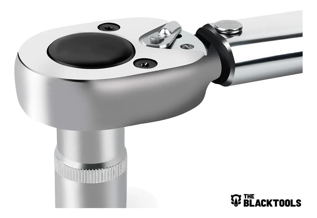 Torquímetro De Estalo Click Para Soquete 1/2 Pol 28-210 Nm 2.8 A 21kg Reversível Ajustável Com Estojo The Black Tools