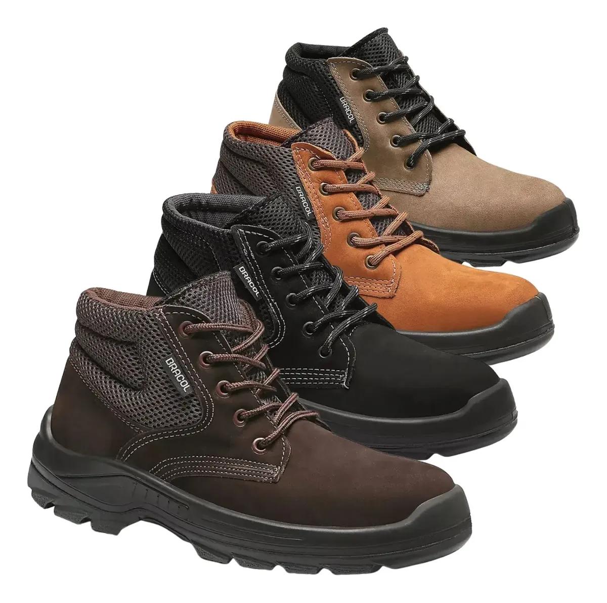 Bota Botina Segurança Bracol Sapato Coturno Nobuck Com Ca