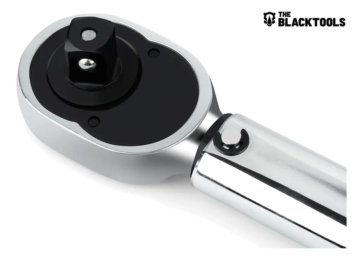 Torquímetro De Estalo Click Para Soquete 1/2 Pol 28-210 Nm 2.8 A 21kg Reversível Ajustável Com Estojo The Black Tools