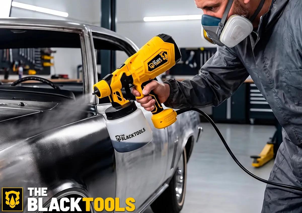 Pistola De Pintura E Pulverizadora Elétrica Portátil Hvlp 1.250l C/5 Bicos E Acessórios 600w Tpp150 The Black Tools