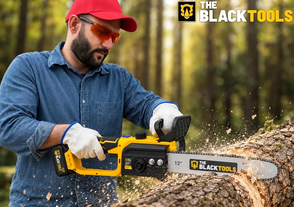 Moto Serra Elétrica 12 Polegadas a Bateria 21V Portátil Recarregável Profissional Para madeiral TCS21B The Black Tools