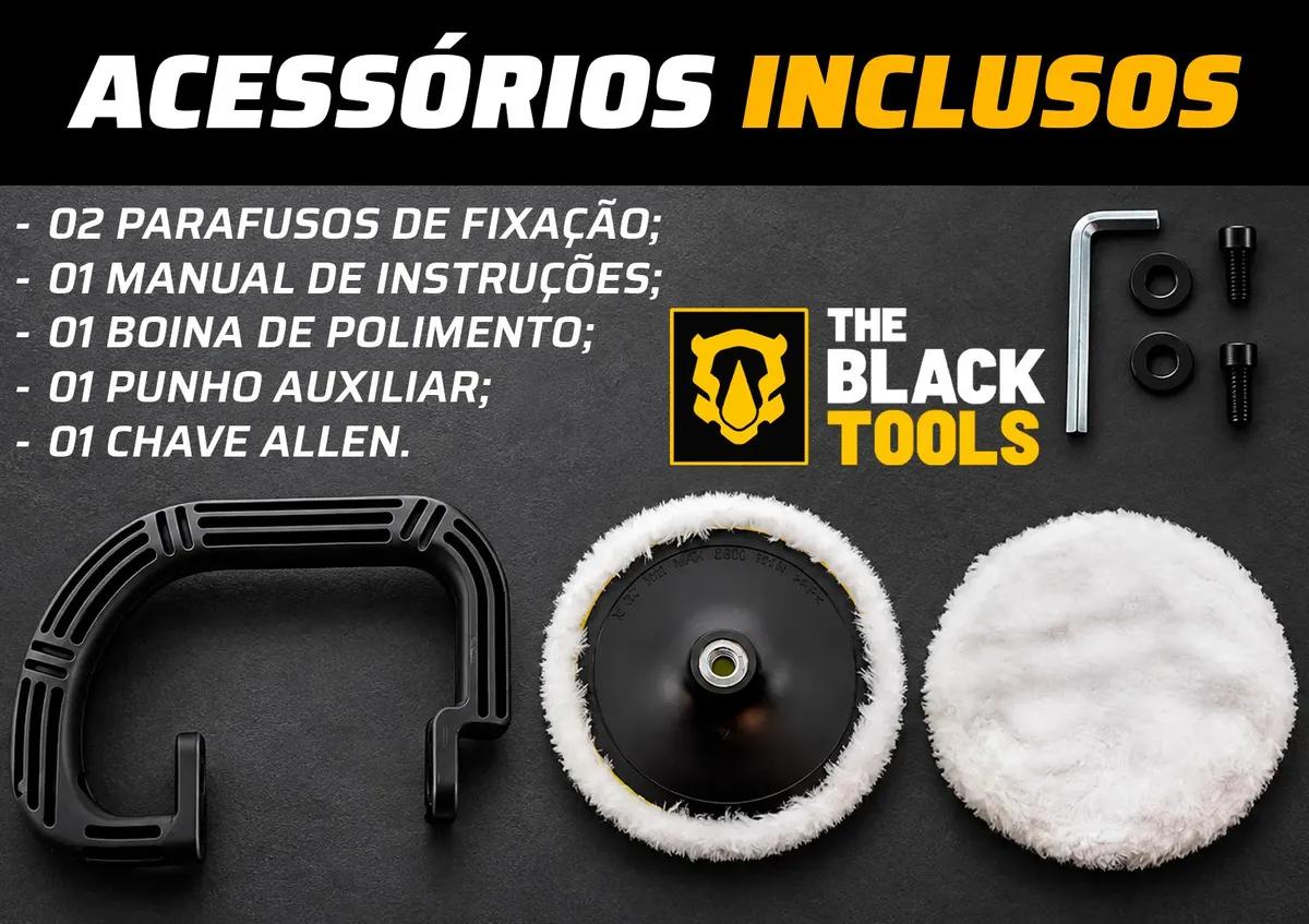 Politriz Angular Automotiva 7" Polegadas 1200w Profissional Bpa1200 The Black Tools