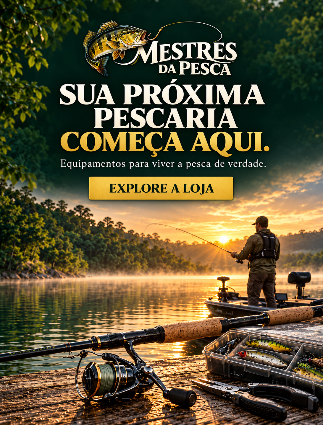 Mestres da Pesca: equipamento para quem vive a pesca. Varas, carretilhas, iscas e acessórios com frete grátis.