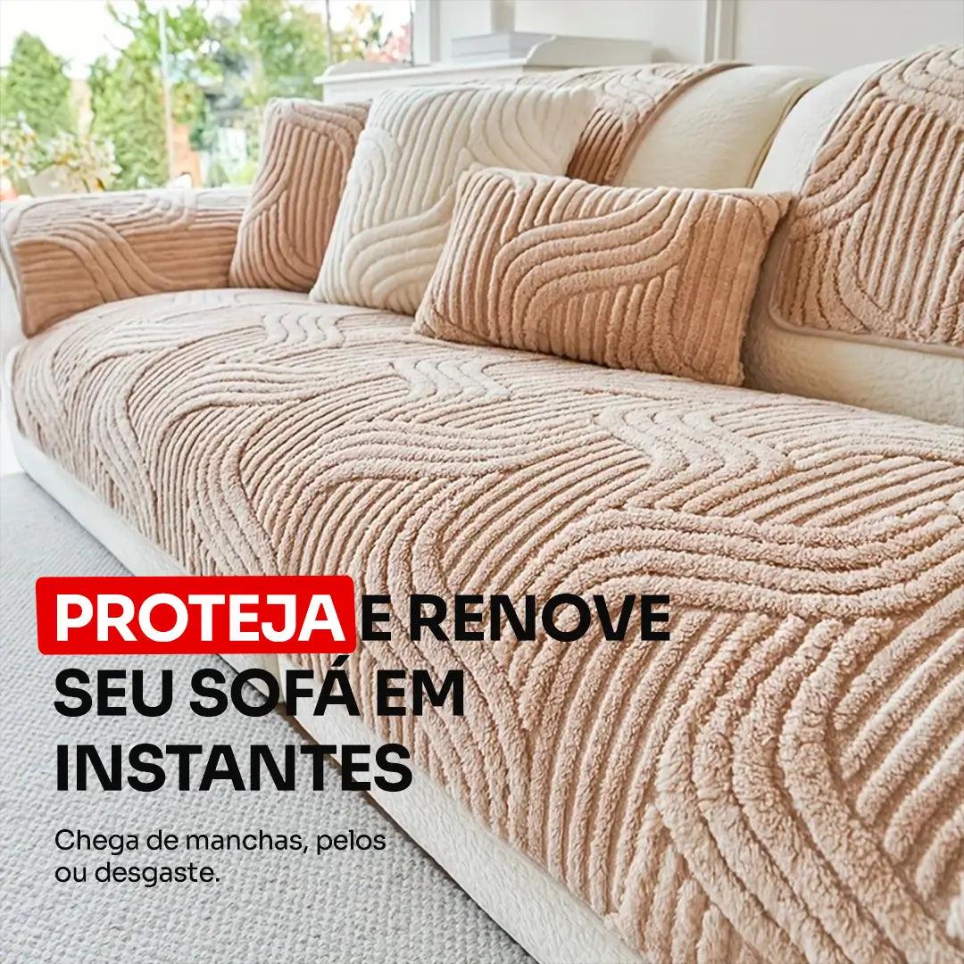 Capa Universal Comfort Premium para Sofá com Almofadas Comfort