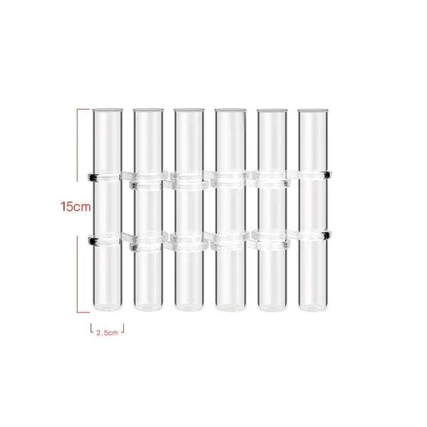 Conjunto Vaso de Tubo Ajustável de Vidro Transparente | GlassGlow