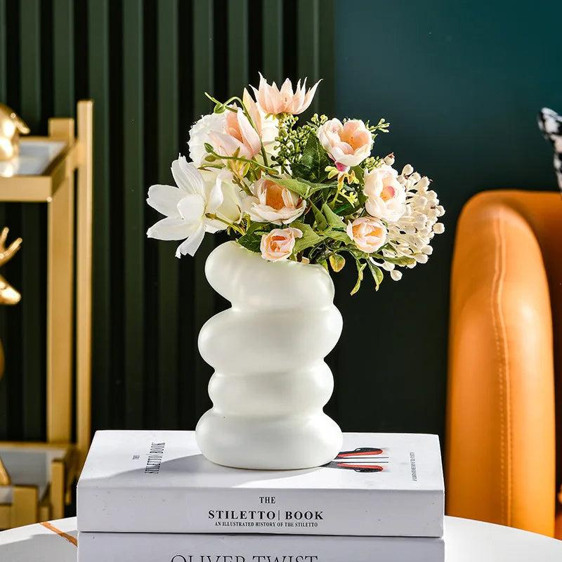 Vaso Minimalista Espiral Nórdico para Decoração