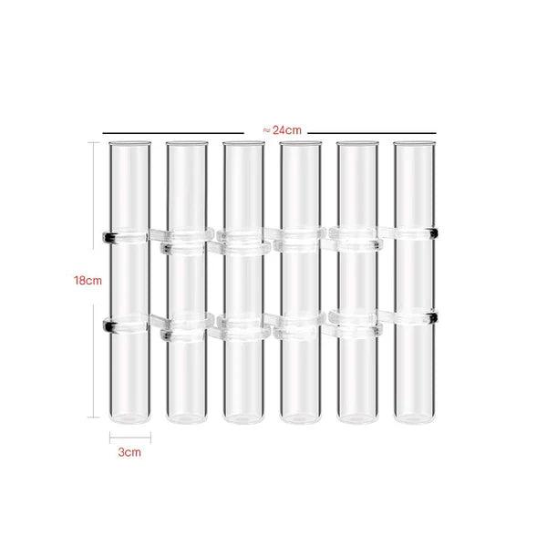 Conjunto Vaso de Tubo Ajustável de Vidro Transparente | GlassGlow