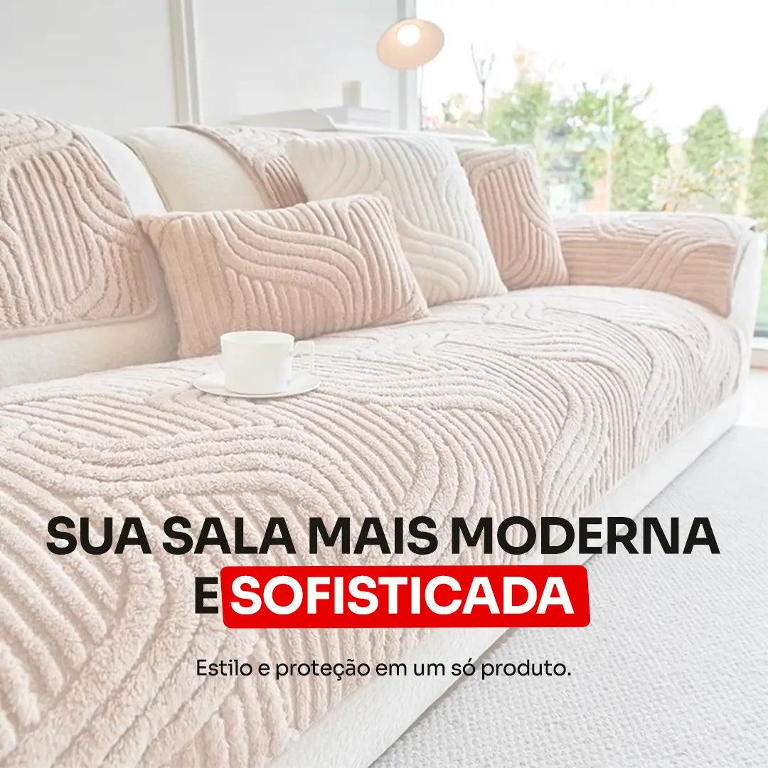 Capa Universal Comfort Premium para Sofá com Almofadas Comfort