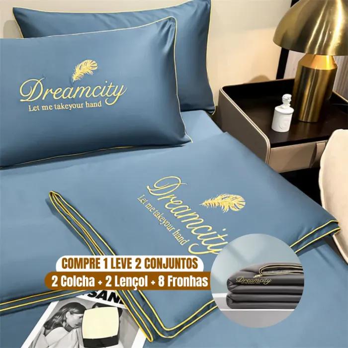 Conjunto de Cama de Seda Gelada Para o Verão
