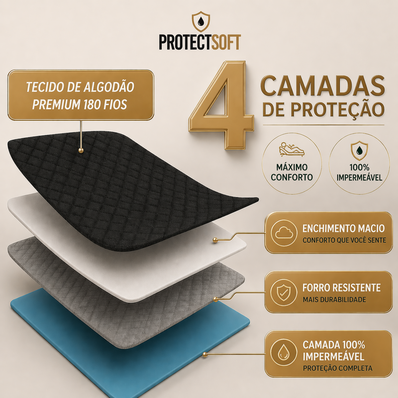 ProtectSoft Capa Impermeável Premium com 2 Fronhas