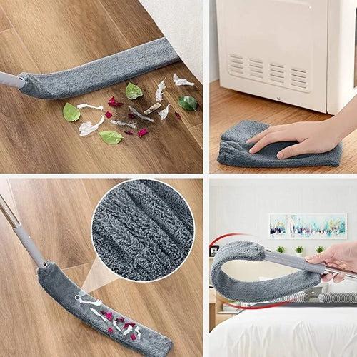 Conjunto de Espanador de Microfibra com Haste Extensível