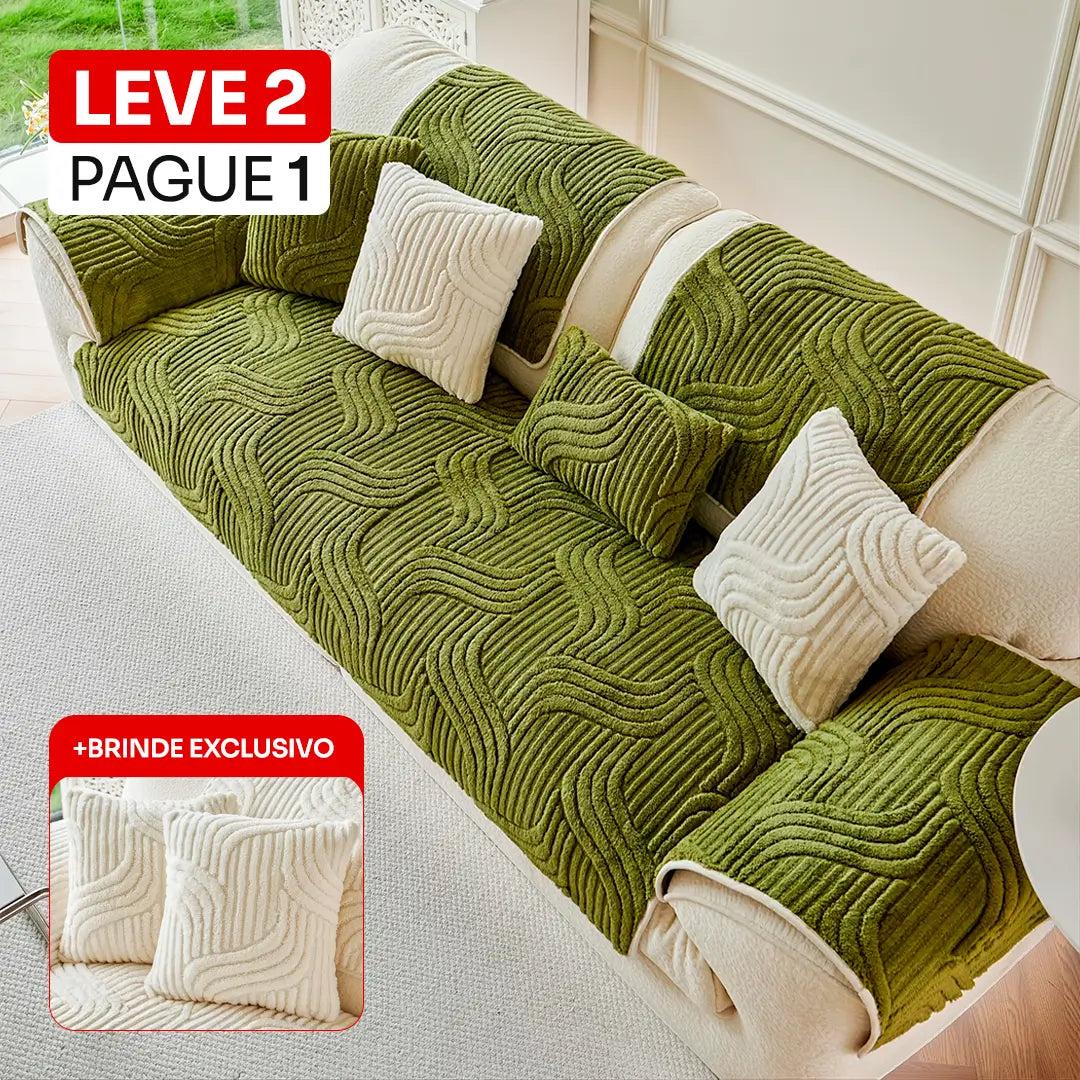 Capa Universal Comfort Premium para Sofá com Almofadas Comfort