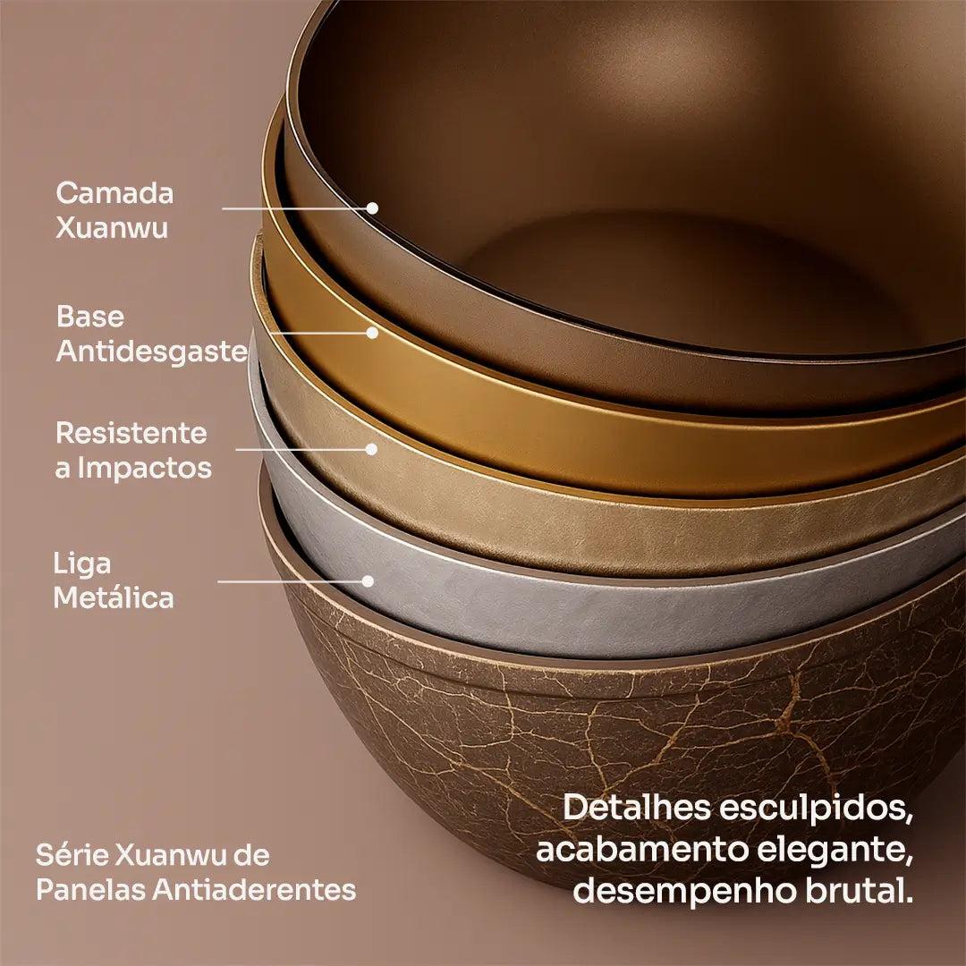 Panelas de Aço Antiaderente Premium com Kit de Utensílios