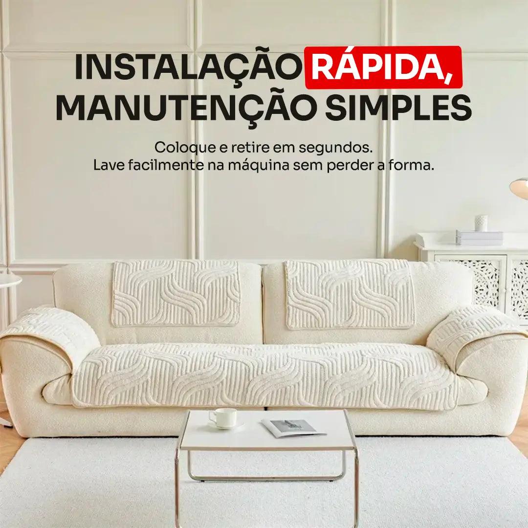 Capa Universal Comfort Premium para Sofá com Almofadas Comfort