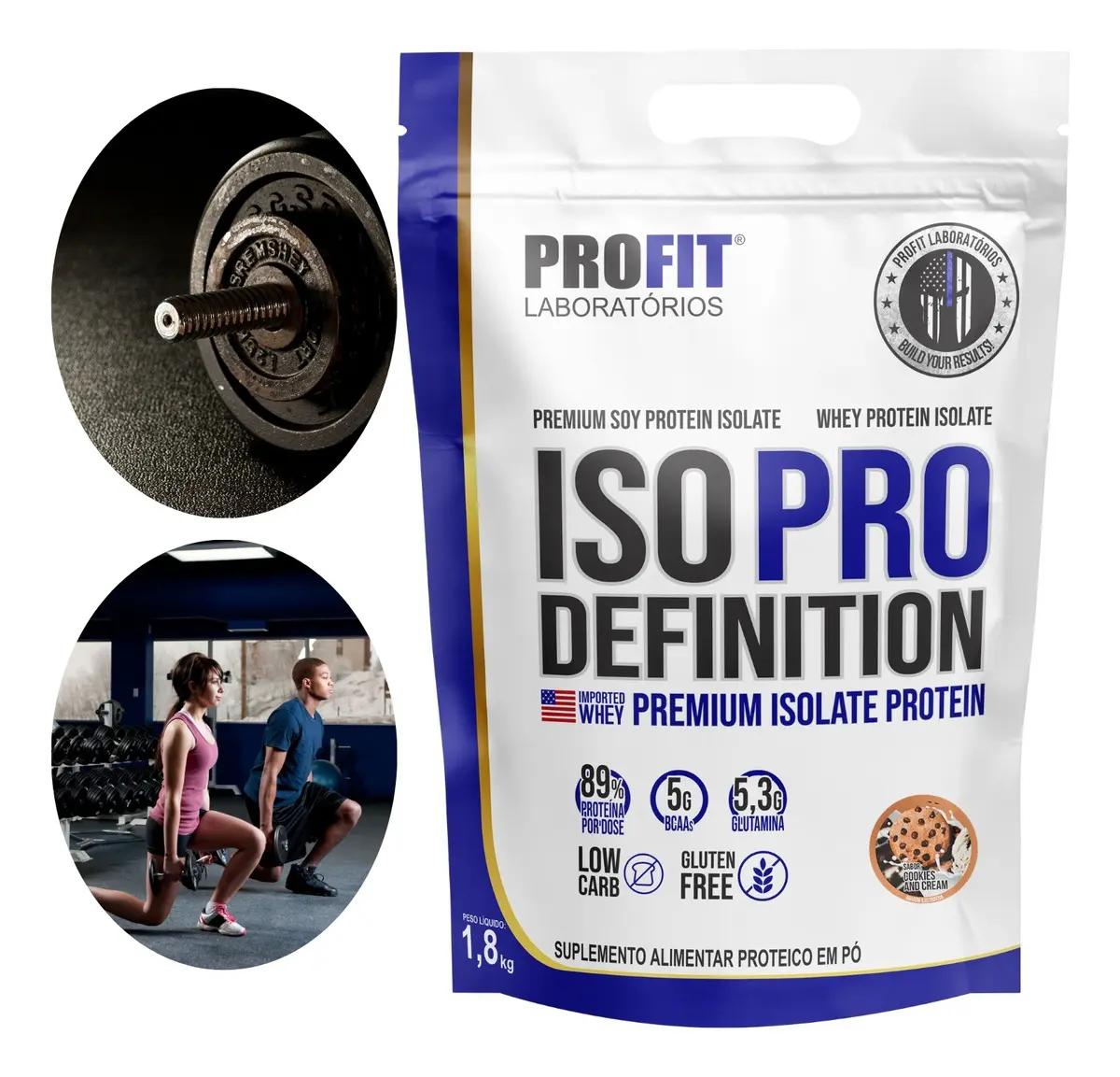 Iso Pro Definition Premium Isolate Protein Profit Refil 1.8kg Sabor Cookies And Cream