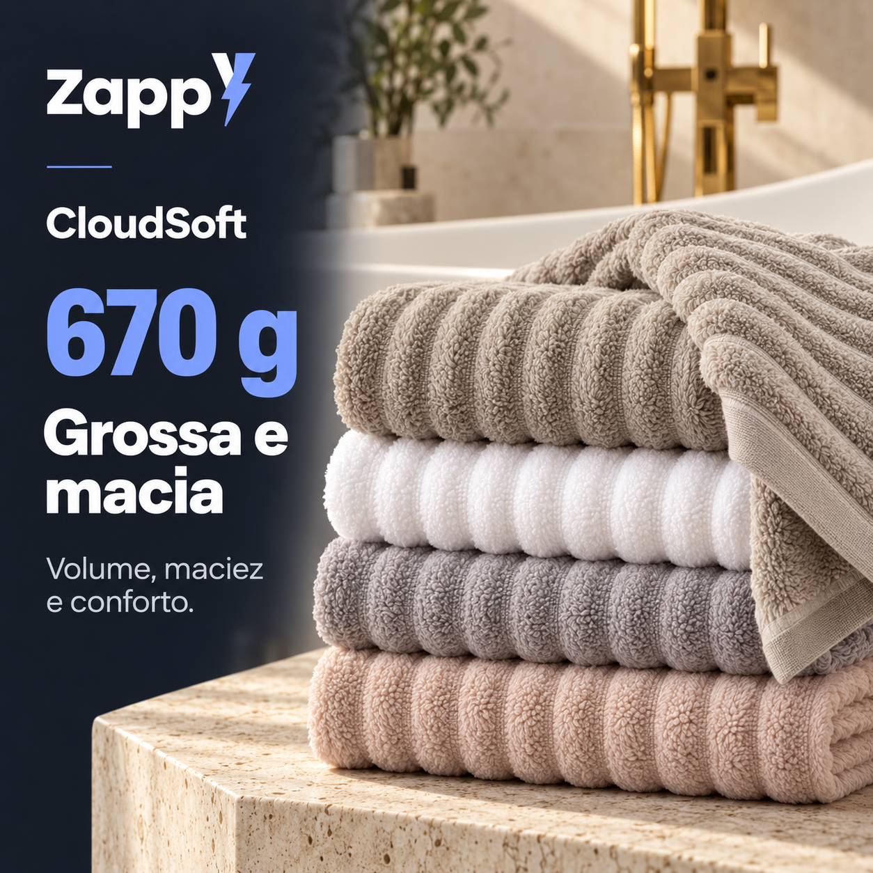 Toalhas Banho Gigante Fio Penteado Lumina
