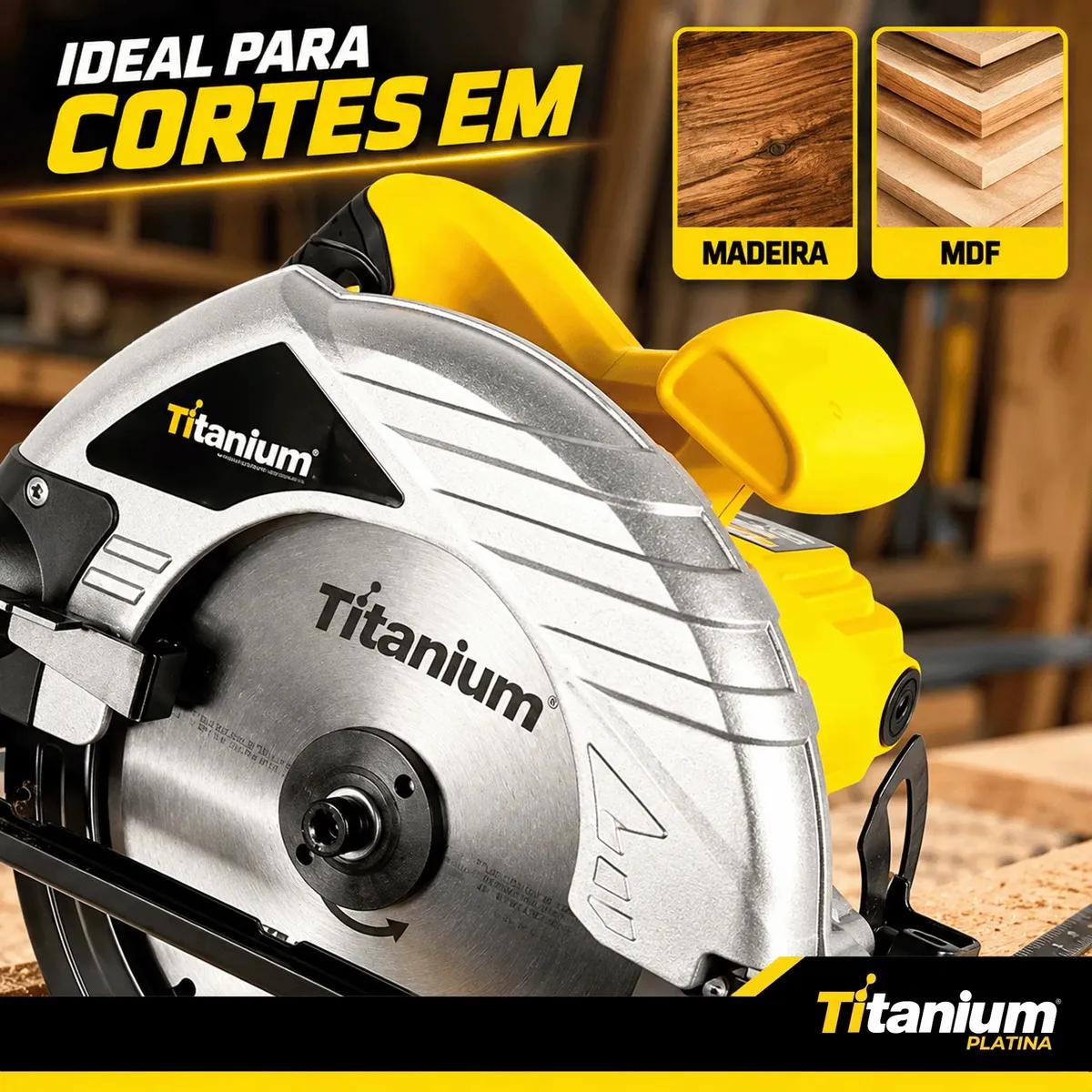 Serra Circular 1400W 7.1/4 220v Alta Potência Titanium