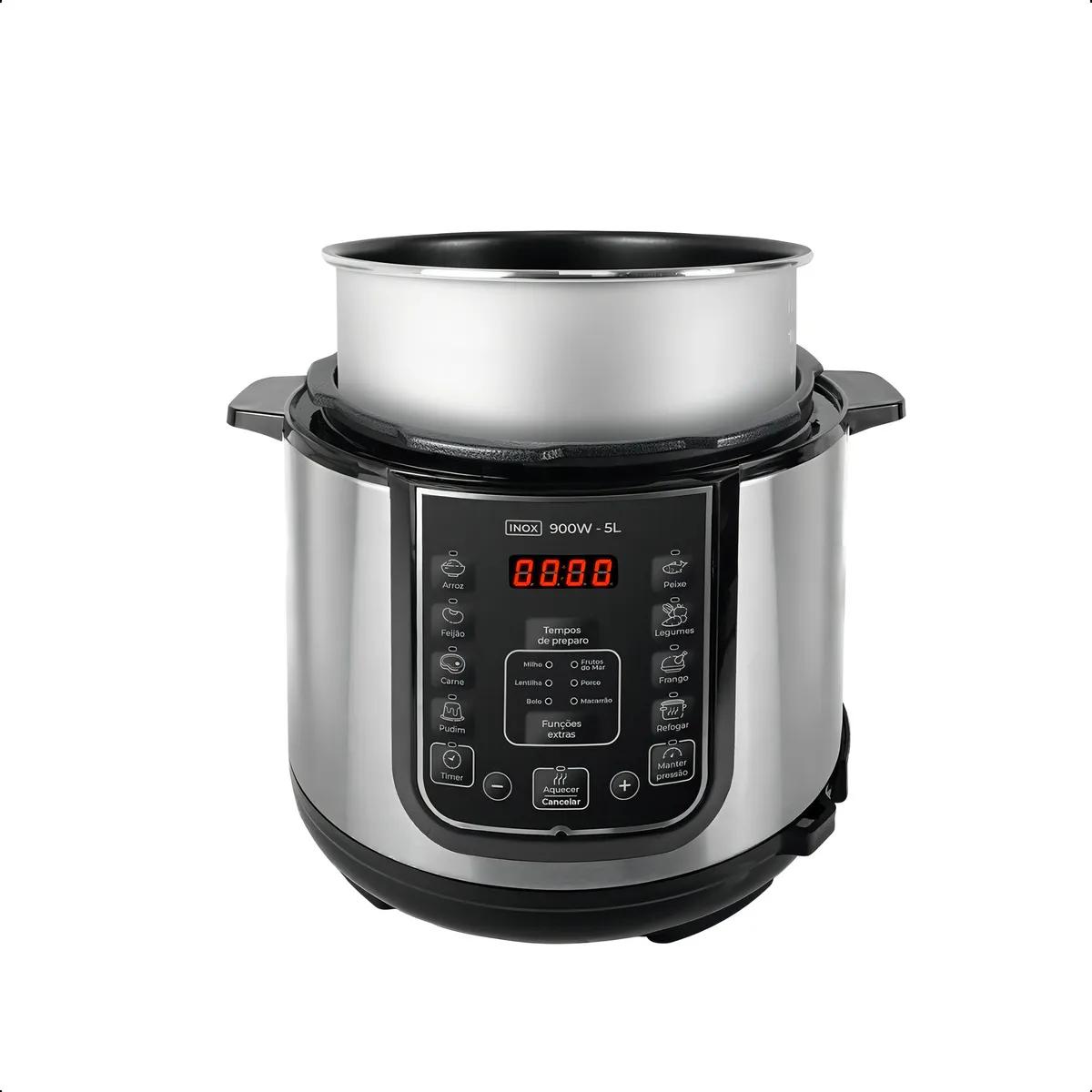 Panela De Pressão Elétrica 5 Litros Kian Inox