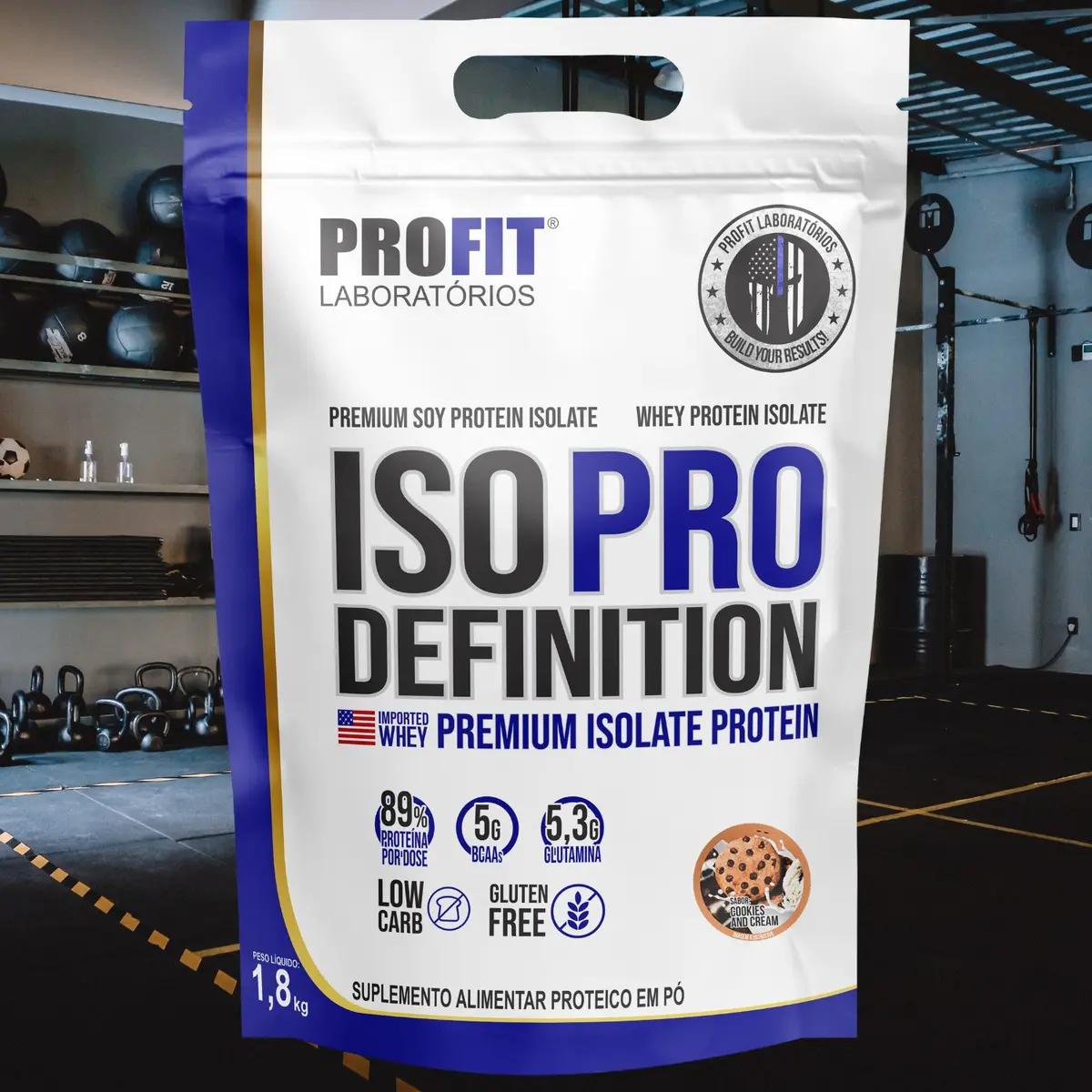 Iso Pro Definition Premium Isolate Protein Profit Refil 1.8kg Sabor Cookies And Cream