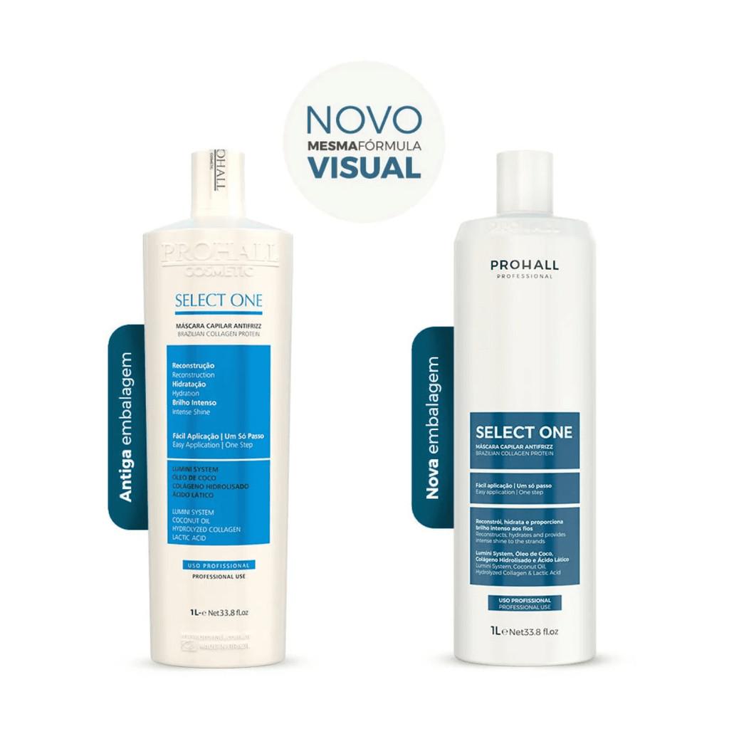 Select One 1l Prohall Máscara Capilar Organica Antifrizz + Brinde