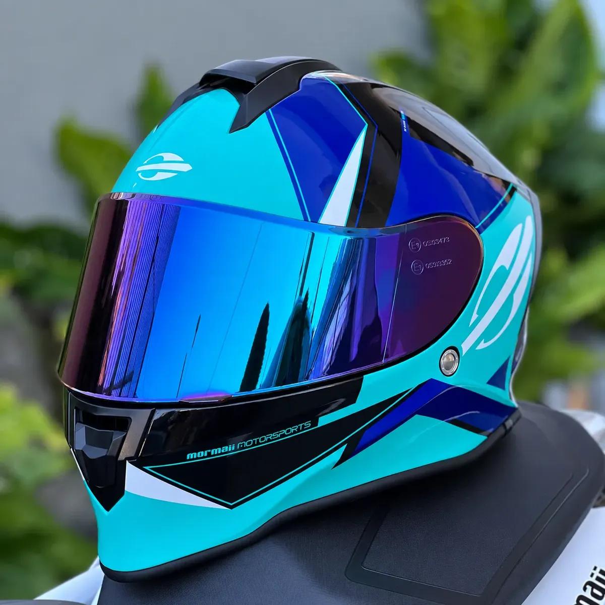 Capacete Mormaii Esportivo Fechado Azul Link Exclusivo Novo