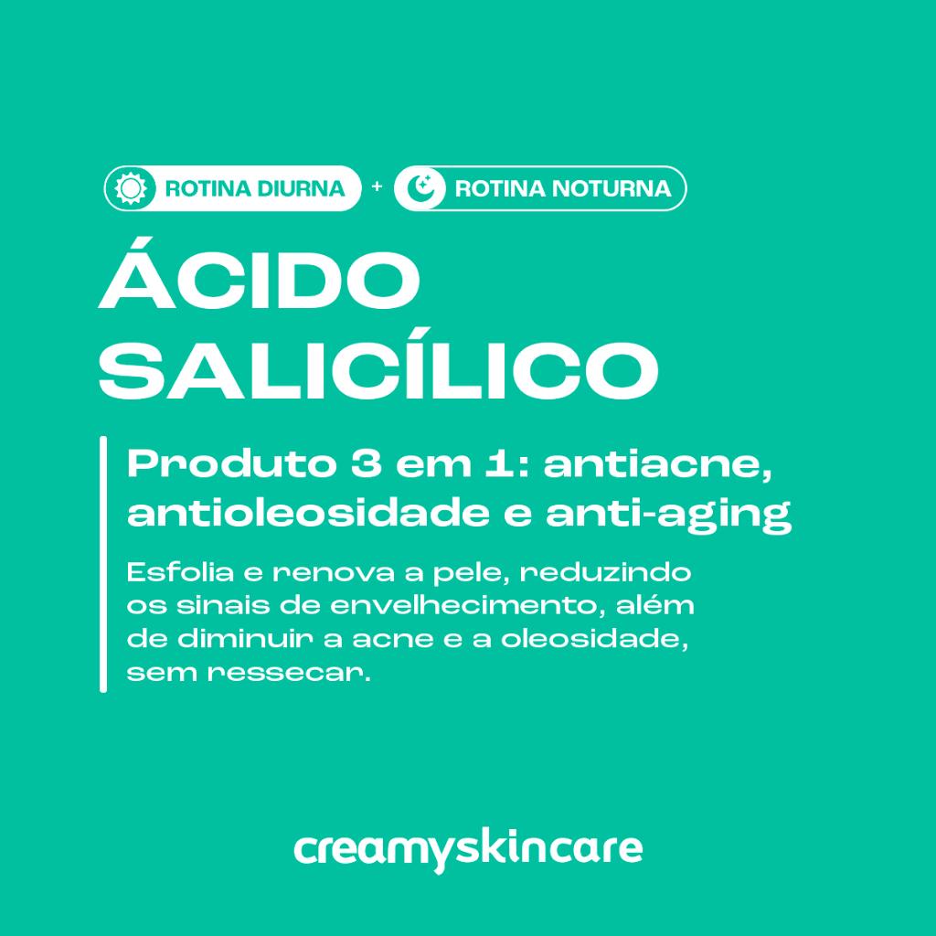 Kit Rotina Pele Oleosa - Gel de Limpeza, Tônico Antioleosidade Ácido Salicílico, Creme Hidratante Facial, Protetor FPS60