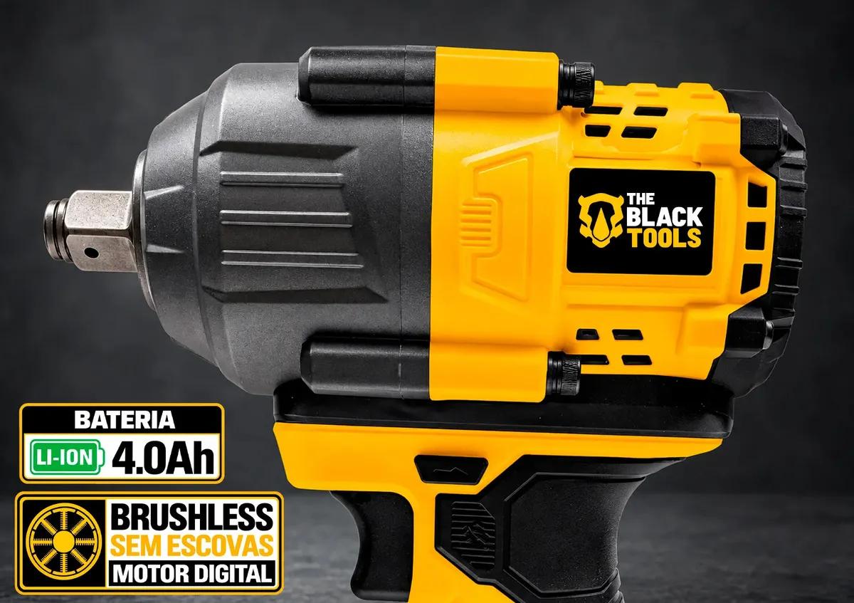 Parafusadeira Chave De Impacto A Bateria Lítio 21v Motor Brushless 800nm 80kgf.m Tb21ix The Black Tools