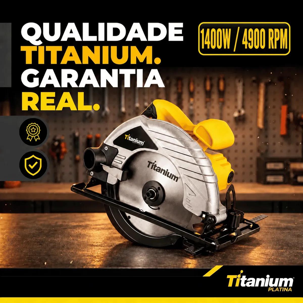 Serra Circular 1400W 7.1/4 220v Alta Potência Titanium