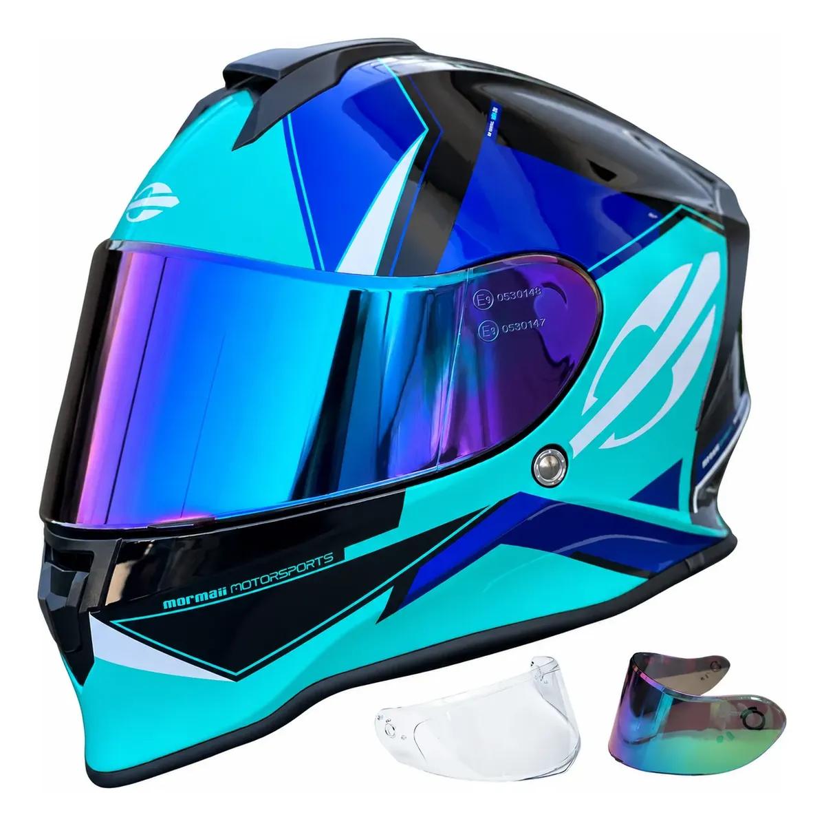 Capacete Mormaii Esportivo Fechado Azul Link Exclusivo Novo