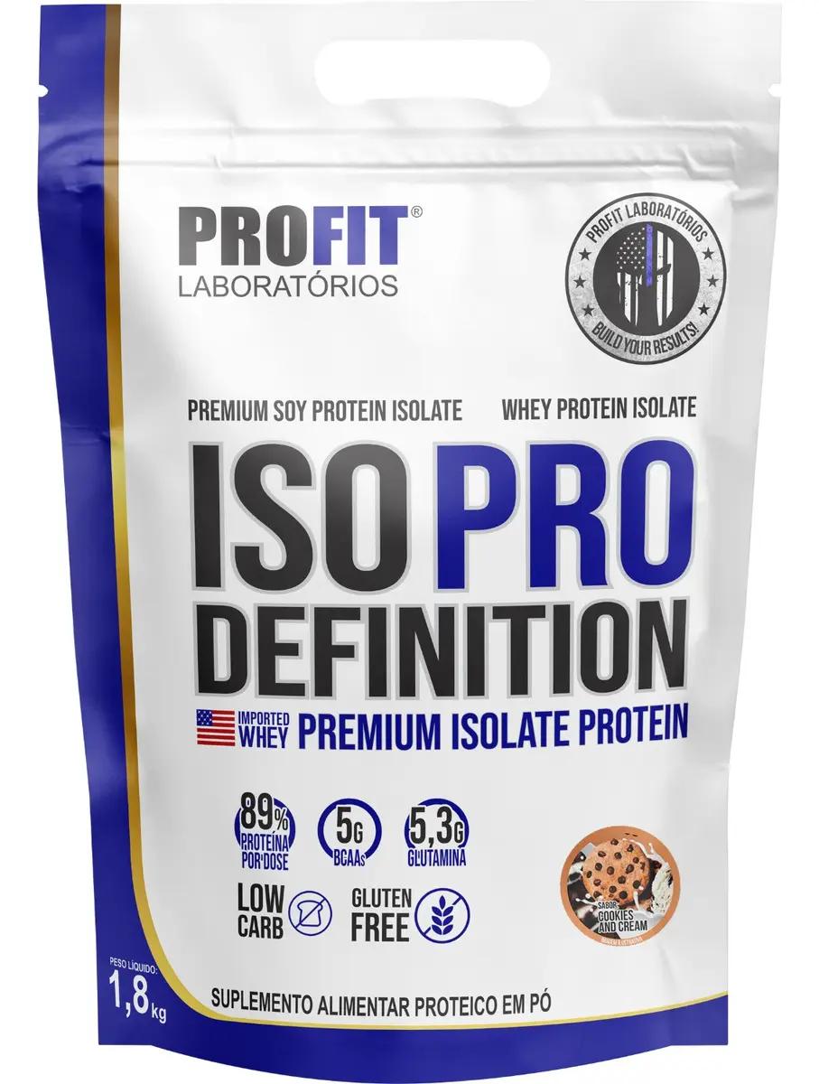 Iso Pro Definition Premium Isolate Protein Profit Refil 1.8kg Sabor Cookies And Cream