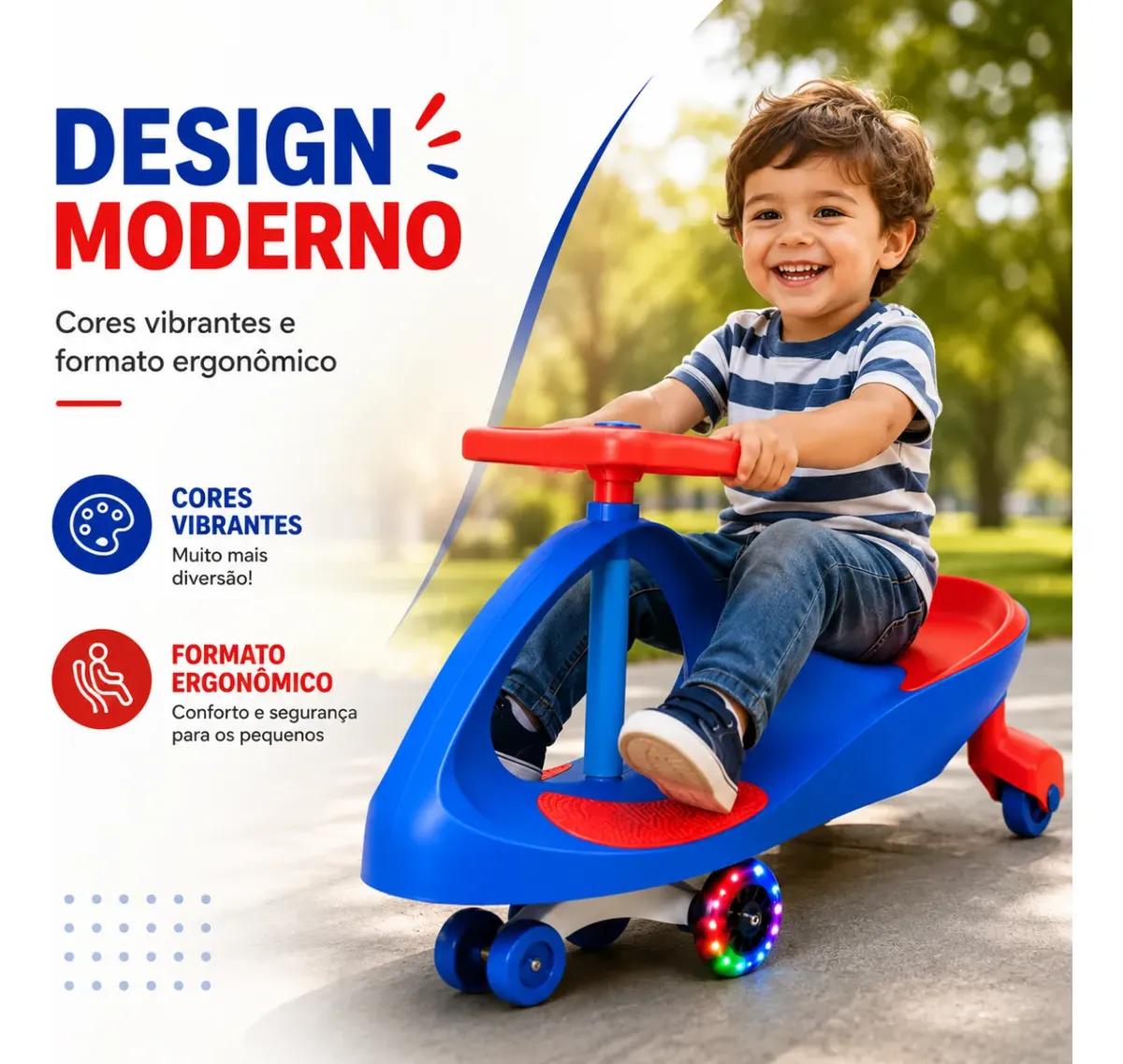 Carrinho De Rolima Com Rodas Giratórias 360 Infantil Unitoys