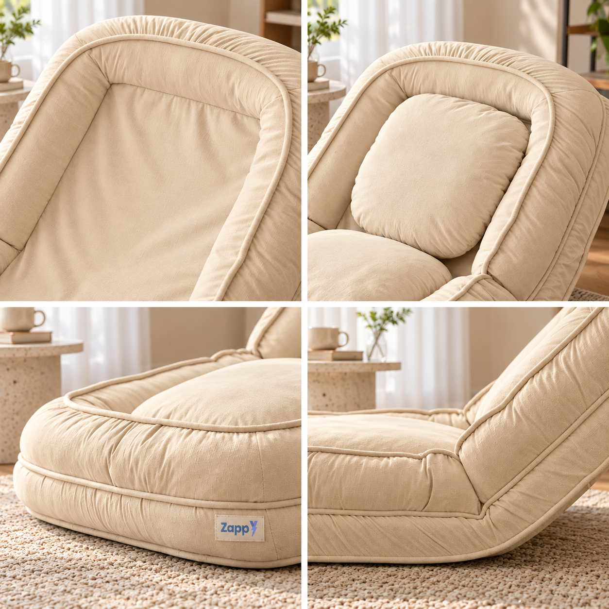 Sofá-cama Retrátil Algodão 5 em 1 com Almofadas Cushion