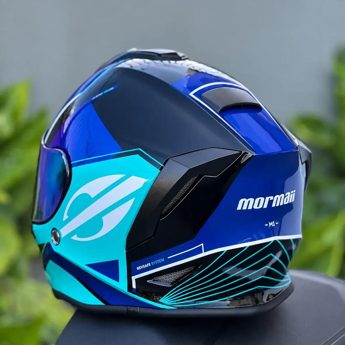 Capacete Mormaii Esportivo Fechado Azul Link Exclusivo Novo