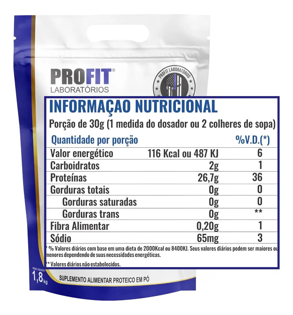 Iso Pro Definition Premium Isolate Protein Profit Refil 1.8kg Sabor Cookies And Cream