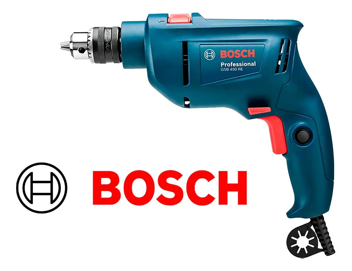 Furadeira De Impacto Bosch GSB 450 RE 450W 10mm Com Brocas e Buchas