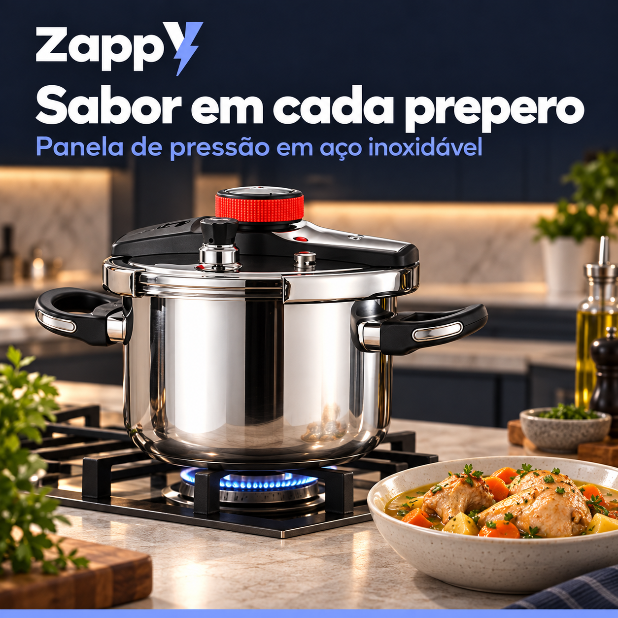 Panela de Pressão Anti-Explosão com Kit Utensílios