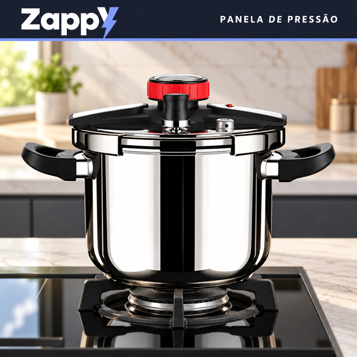 Panela de Pressão Anti-Explosão com Kit Utensílios