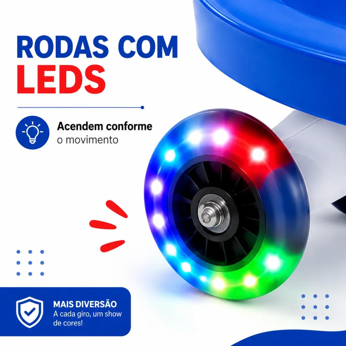 Carrinho De Rolima Com Rodas Giratórias 360 Infantil Unitoys