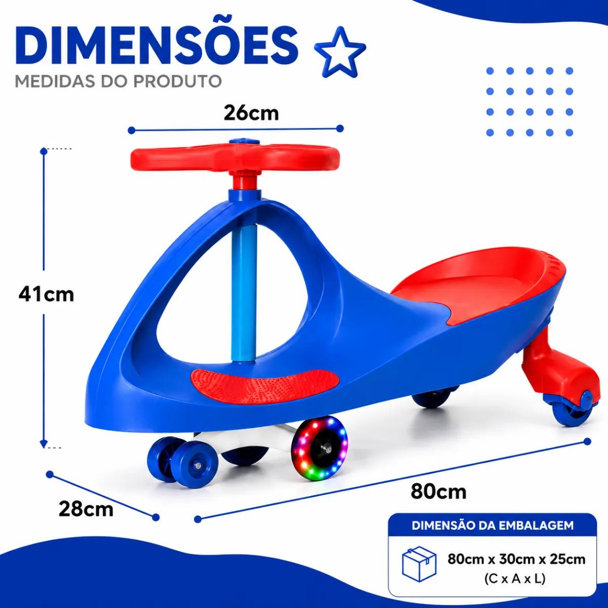 Carrinho De Rolima Com Rodas Giratórias 360 Infantil Unitoys