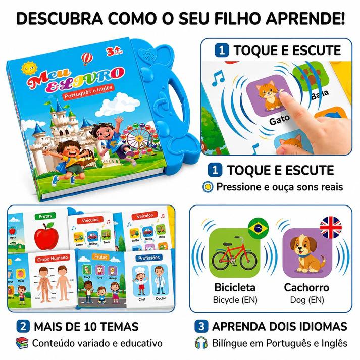 Livro Falante Bilíngue - Português e Inglês
